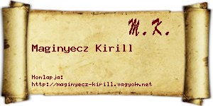 Maginyecz Kirill névjegykártya